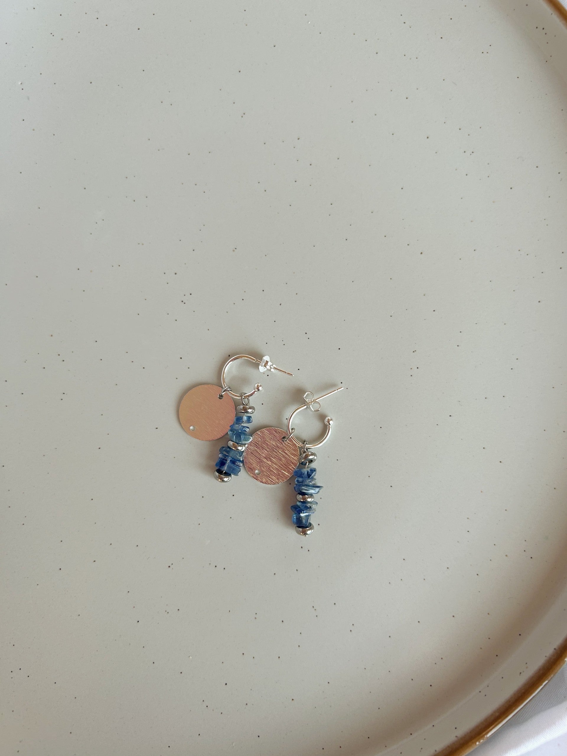 Cove Earrings Blue Silver