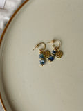 Cove Earrings Blue Gold