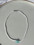 Jewel Turquoise Gemstone Necklace Silver