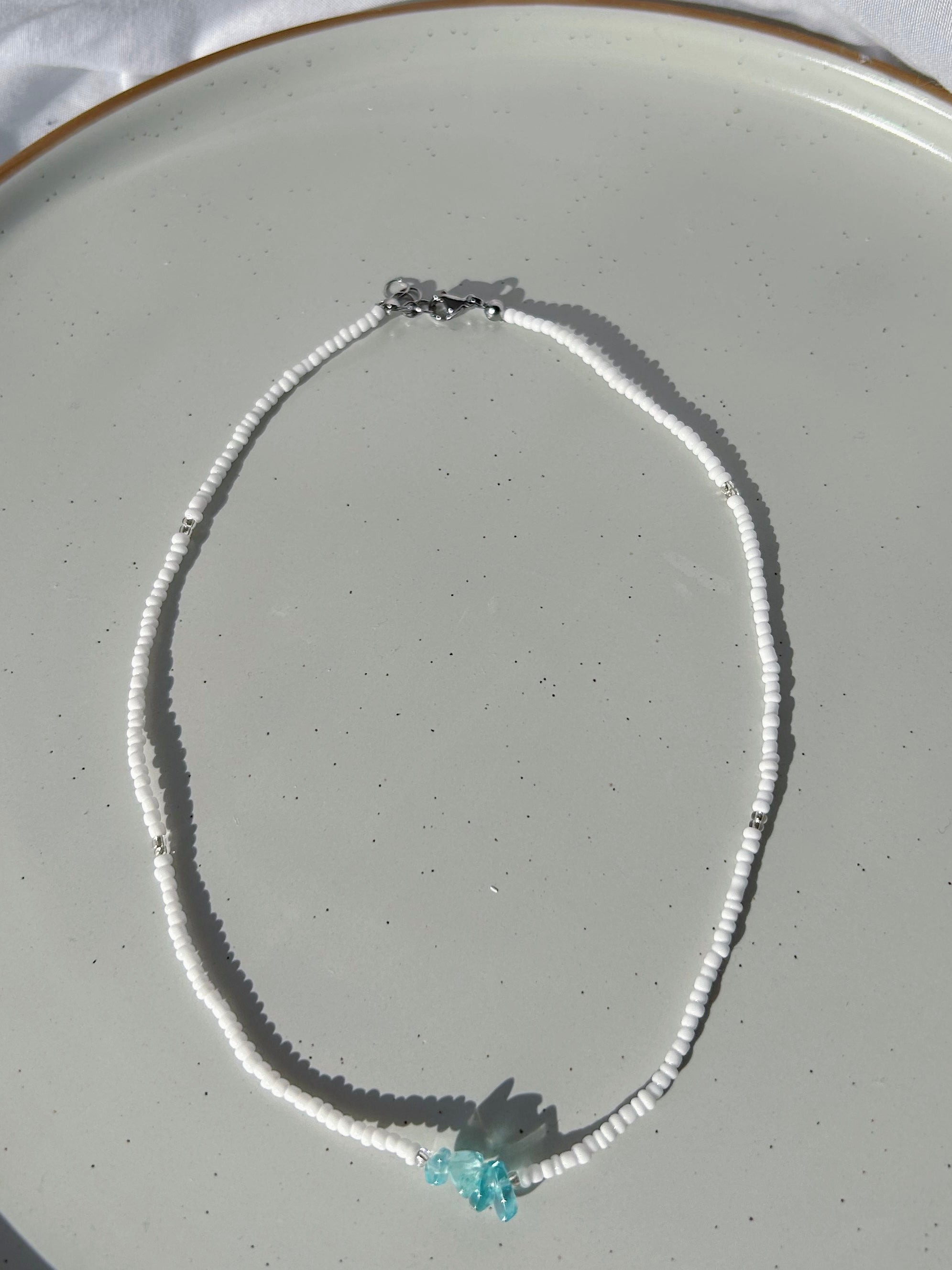Jewel Turquoise Gemstone Necklace Silver
