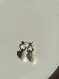 Jewel Turquoise Gemstone Earrings Gold