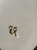 Jewel White Gemstone Earrings Gold