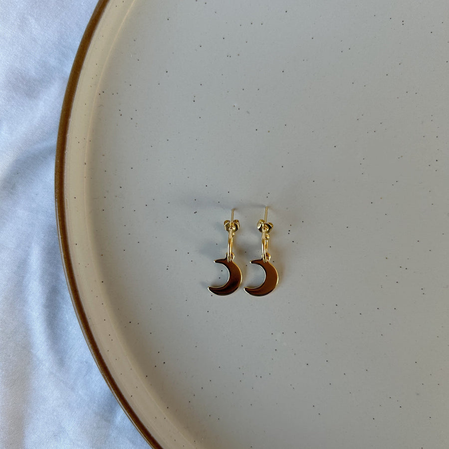 Nova Half Moon Earrings Gold