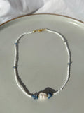 Cove Pearl Blue Necklace Gold