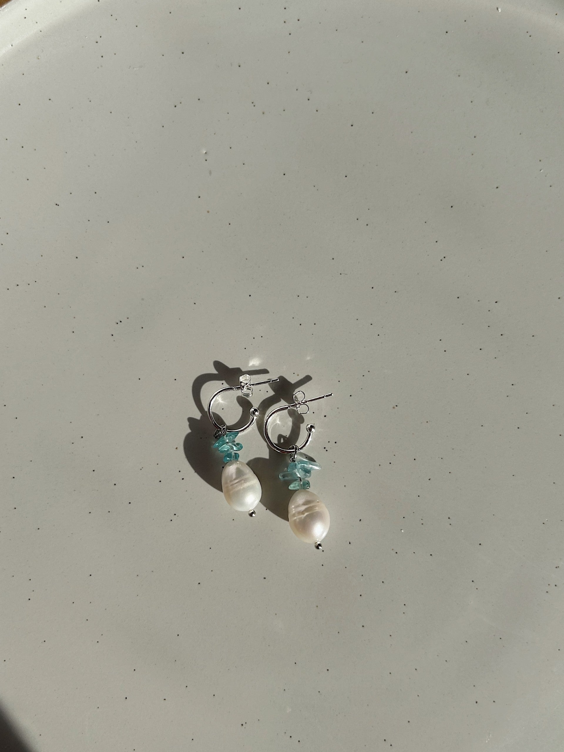 Jewel Turquoise Gemstone Earrings Silver